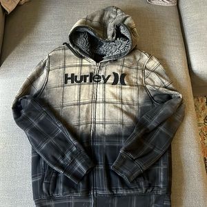 Hurley Sherpa lined zip up hoodie
